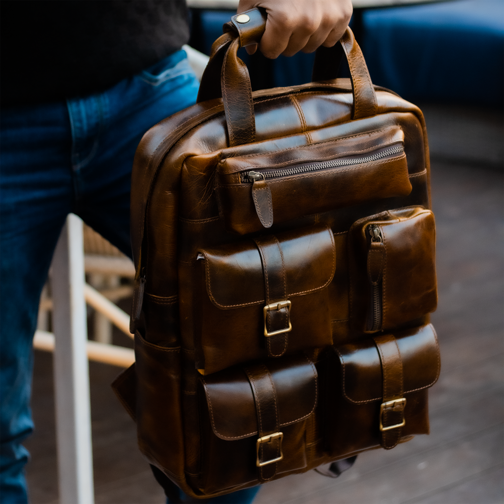 Elevate Your Journey with Our Exquisite Men's Leather Backpack